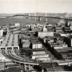 Transbay Terminal, SOMA,  and Bay Bridge (1939)